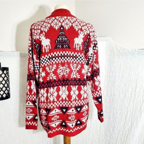 Michael Carrie High Neck "Ugly Christmas Sweater" Size M - Picture 5 of 12